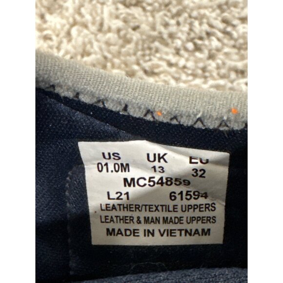 Merrell Kids Closed-Toe Sandals Size 1M Navy/Yellow Leather/Textile Upper - Picture 4 of 4